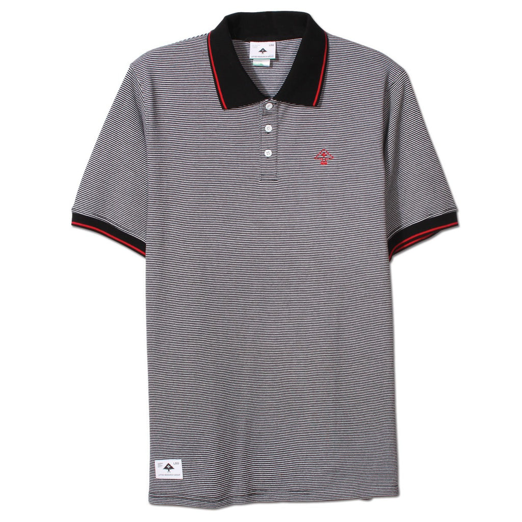 LRG RESOLUTION STRIPED SS POLO BLACK