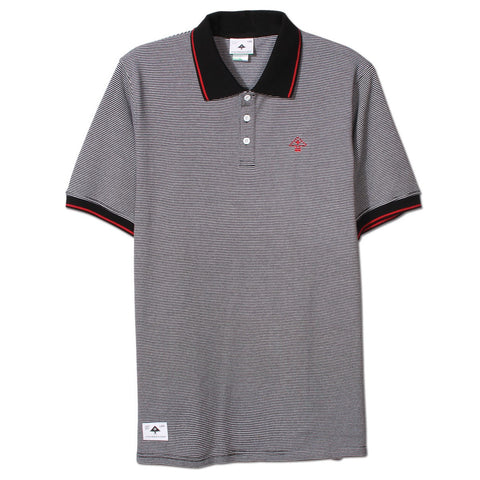 LRG RESOLUTION STRIPED SS POLO BLACK