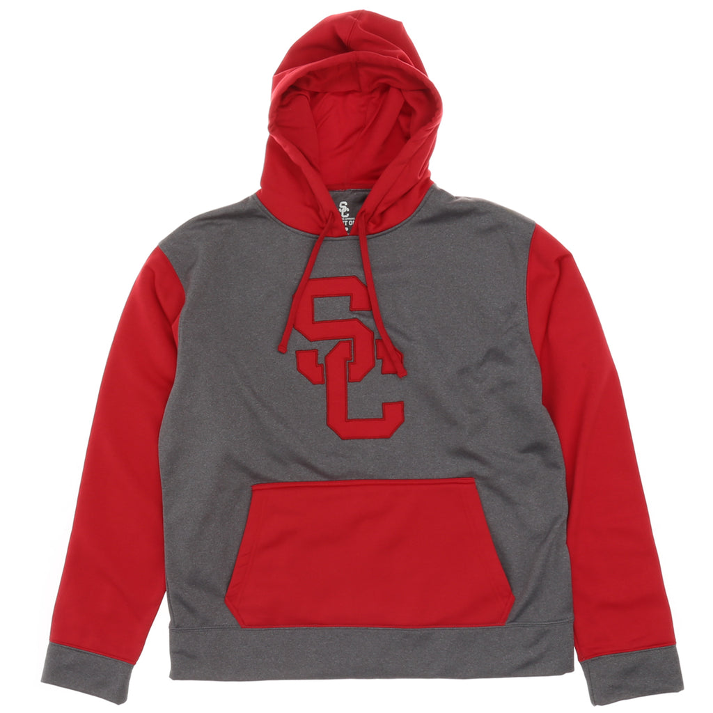 USC Trojans Keller Pullover Hoodie - Charcoal/Cardinal