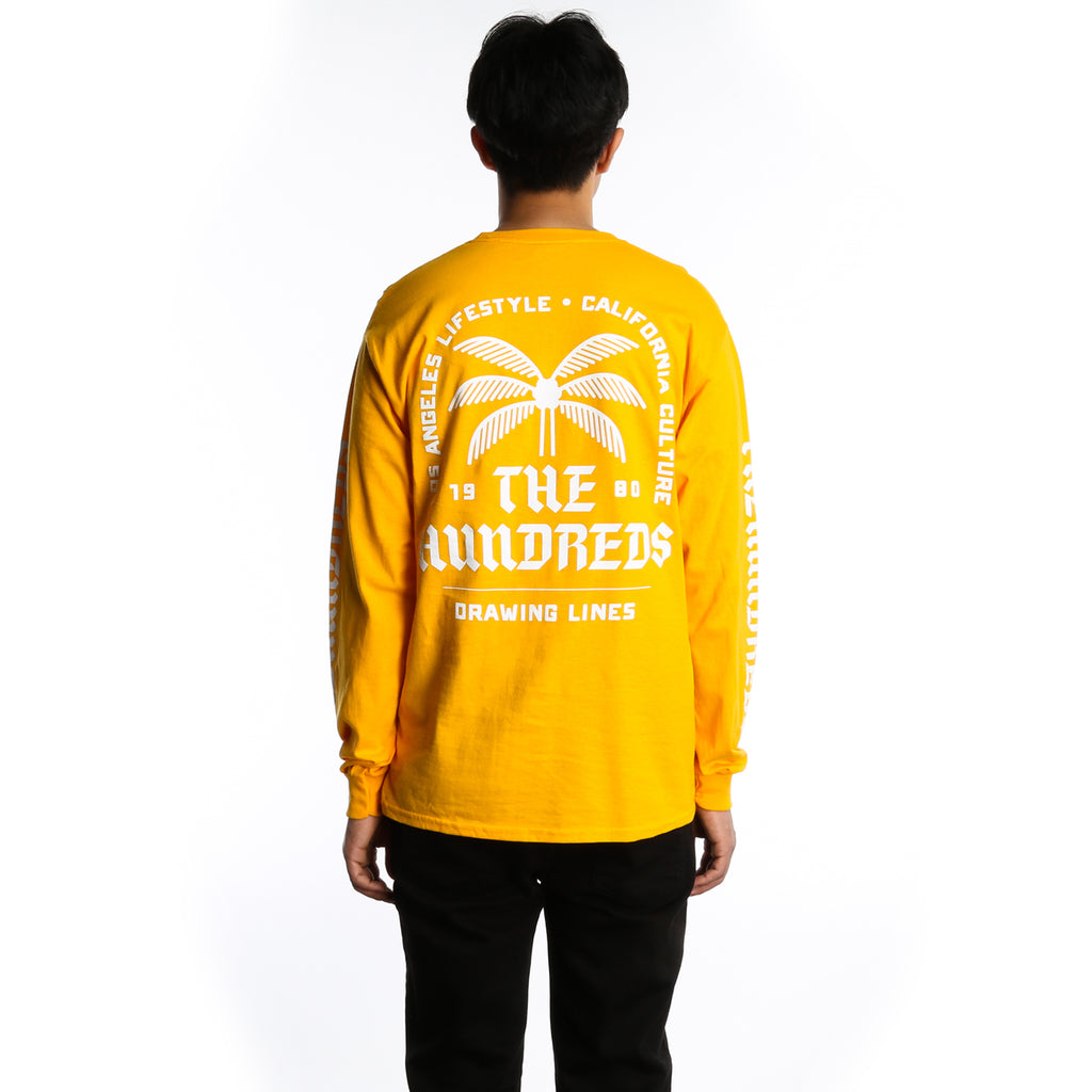 The Hundreds LA CA Lifestyle L/S T-Shirt - Gold