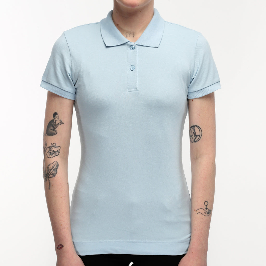 Dickies Womens Short Sleeve Polo - Baby Blue