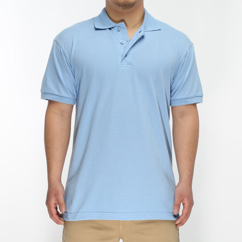 Dickies Adult Short Sleeve Polo Shirt - Light Blue