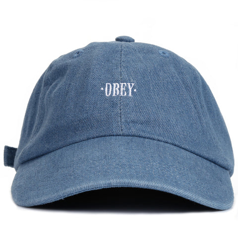 Obey Filton 6 Panel Hat - Light Denim