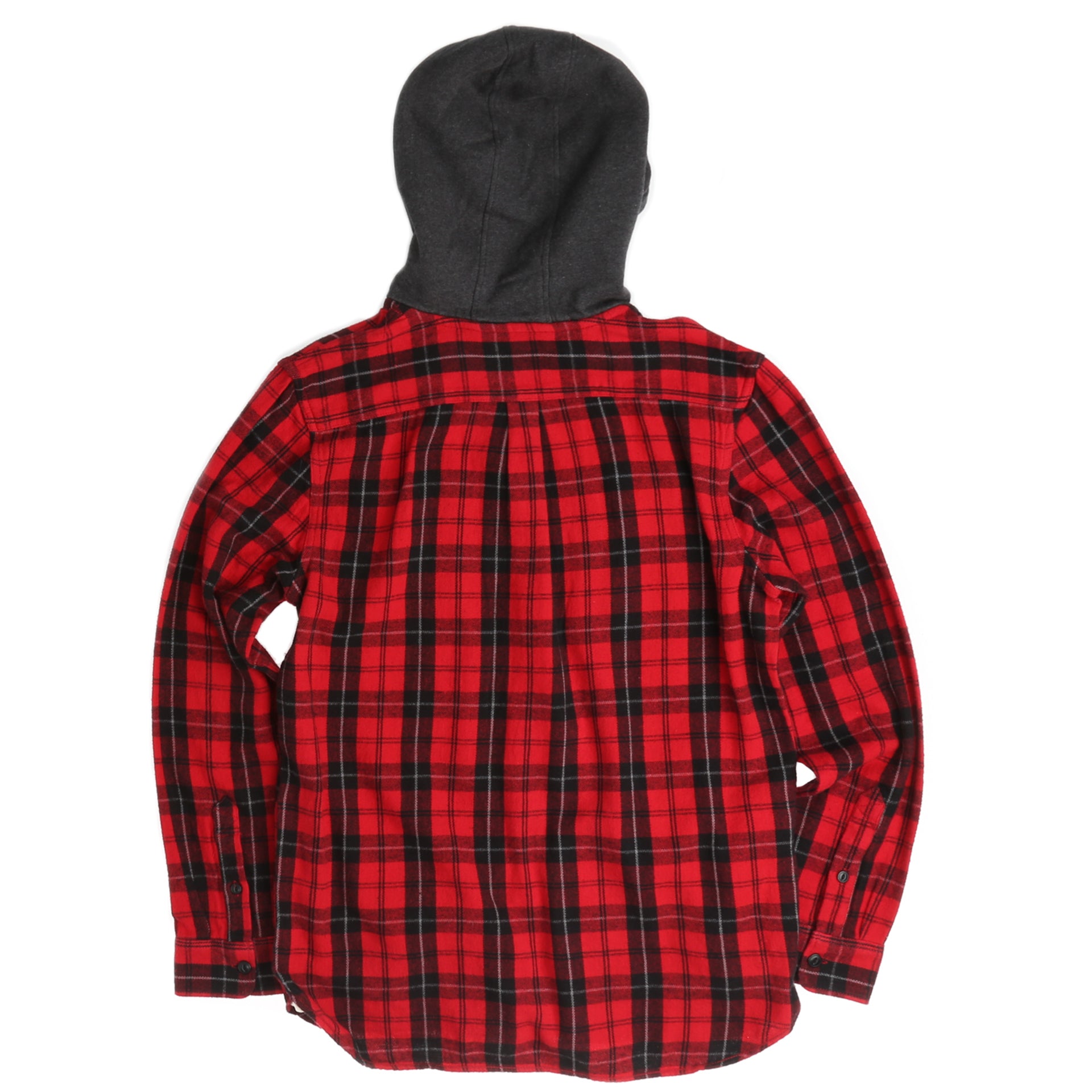 blanding barriere Marco Polo Vans Lopez Button Down Flannel Hoodie - Chili Pepper/ Black - New Star