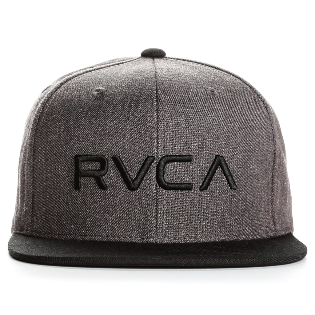 RVCA Twill Snapback III Hat - Charcoal Heather Black