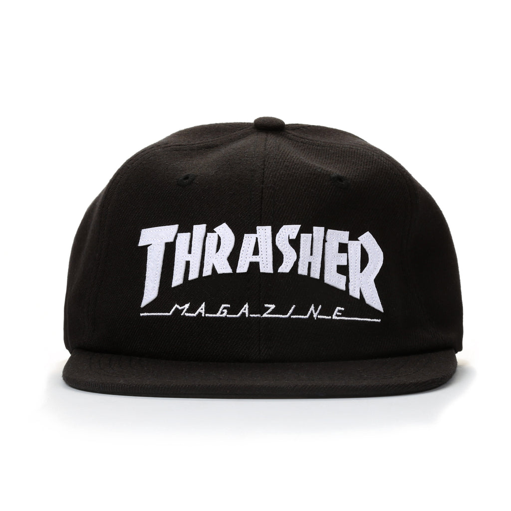 Thrasher Magazine Logo Felt Snapback - Black