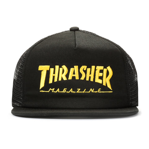 Thrasher Embroidered Logo Mesh Cap - Black/Yellow