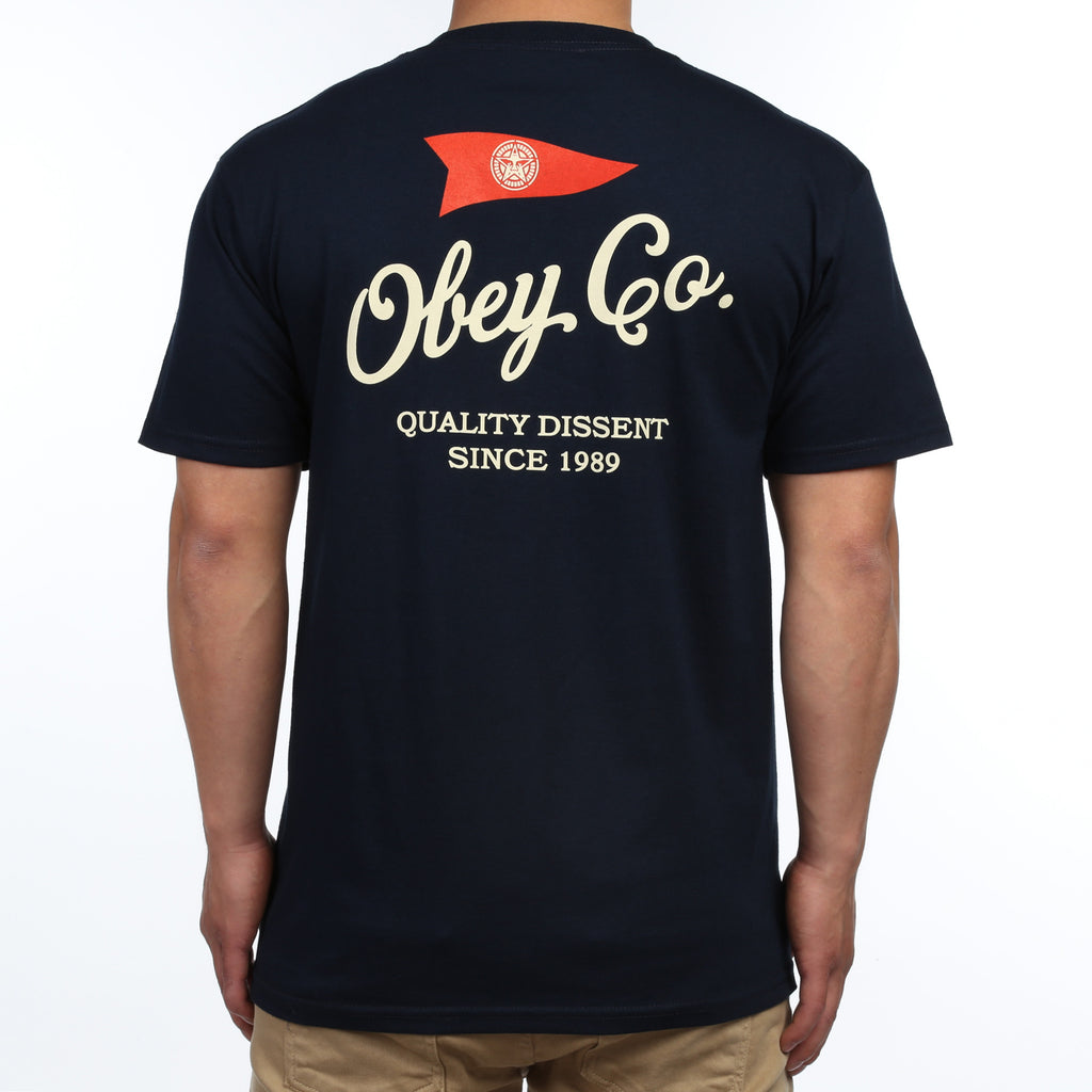 Obey Nautical Flag Tee - Navy