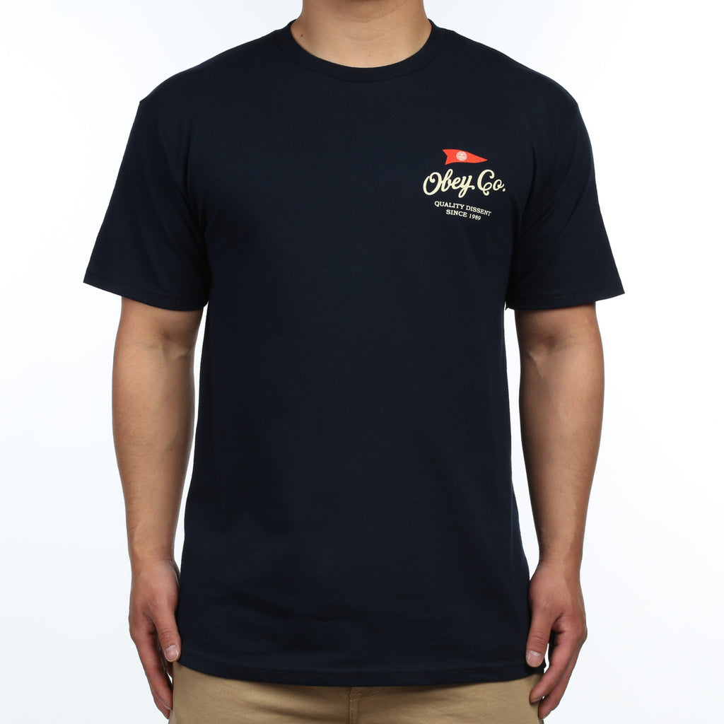 Obey Nautical Flag Tee - Navy