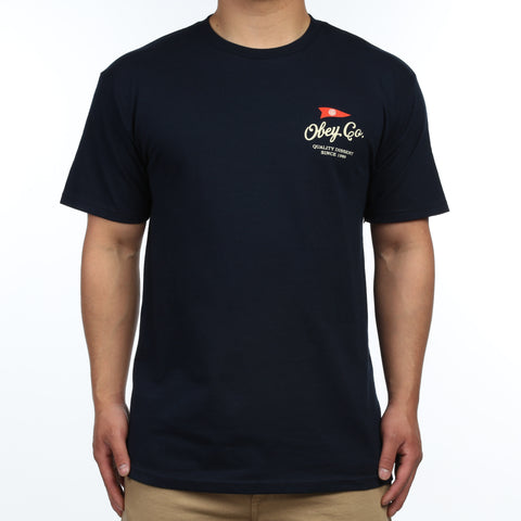 Obey Nautical Flag Tee - Navy