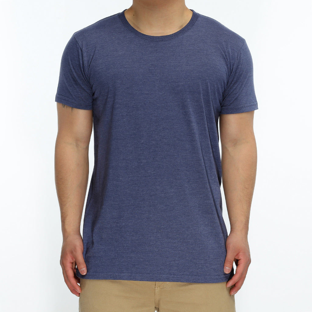 New Star Ultra Soft S/S Crew Tee - Navy Heather
