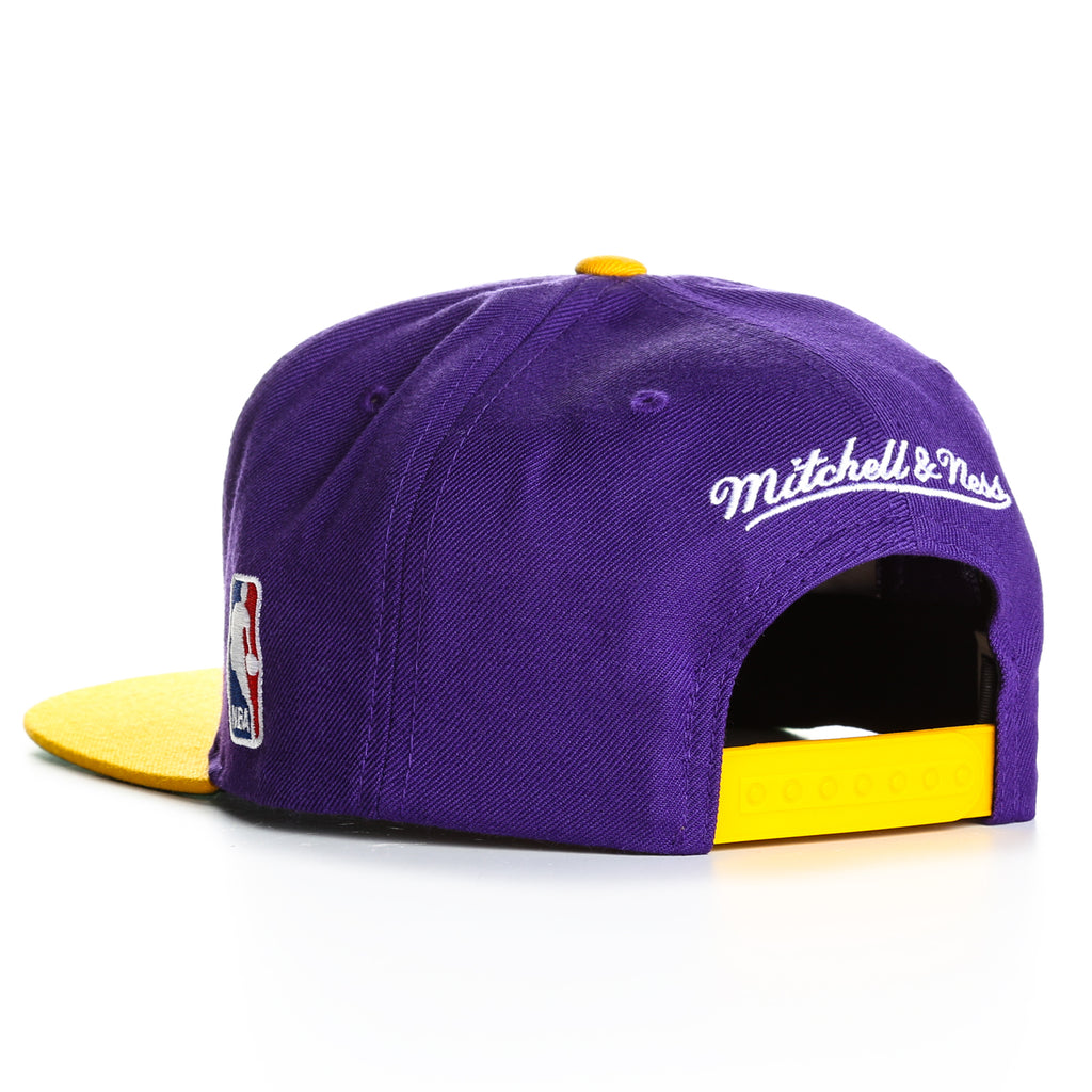 Mitchell and Ness XL Logo 2 Tone LA Lakers Snapback - Purple/Gold