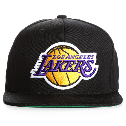 Mitchell and Ness Wool Solid LA Lakers Snapback - Black