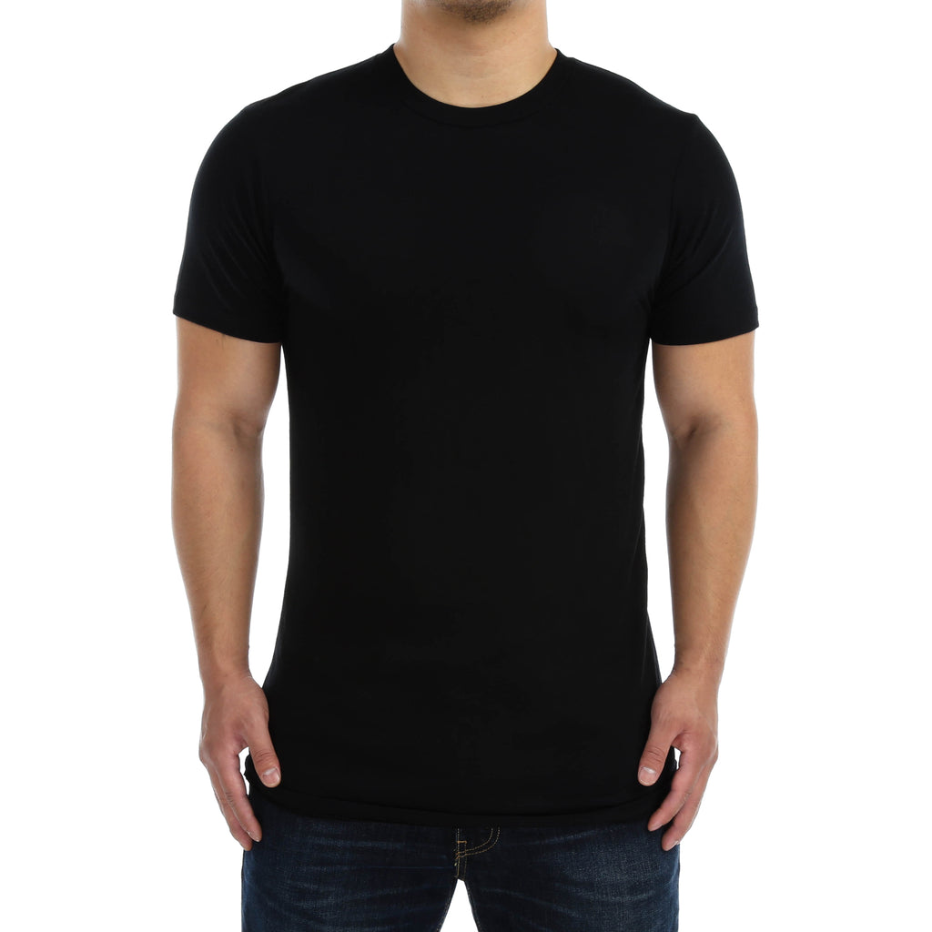 New Star Poly Rayon S/S Crew Tee - Black