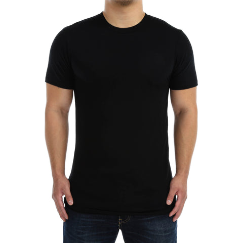 New Star Poly Rayon S/S Crew Tee - Black