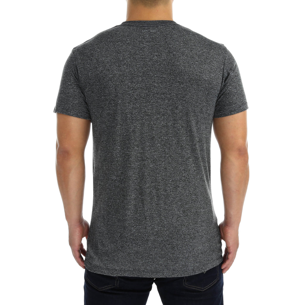 New Star Poly Rayon S/S Crew Tee - Black Heather