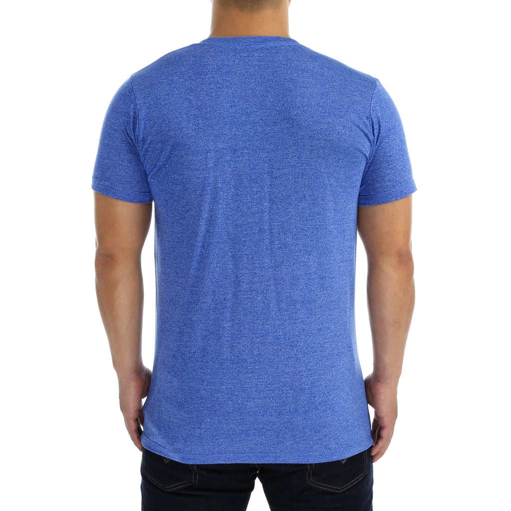 New Star Poly Rayon S/S Crew Tee - Blue Heather