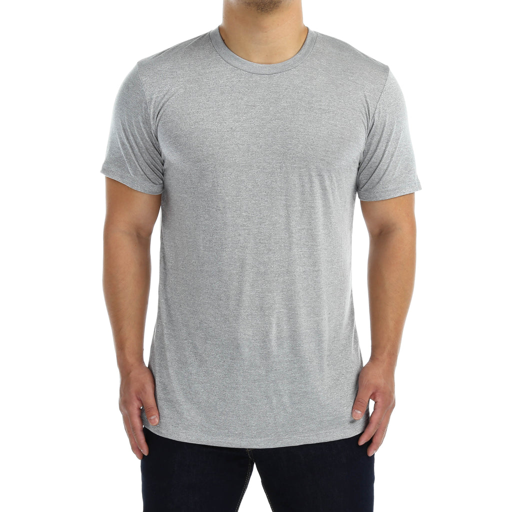 New Star Poly Rayon S/S Crew Tee - Athletic Heather