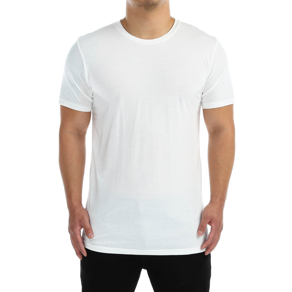 New Star Poly Rayon S/S Crew Tee - White