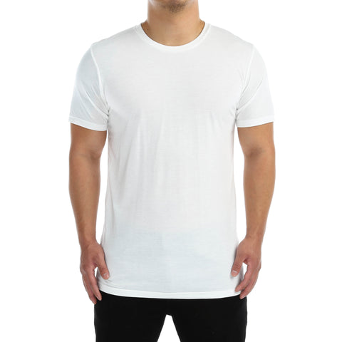 New Star Poly Rayon S/S Crew Tee - White