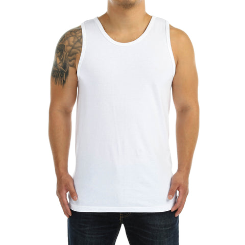 New Star Solid Tank Top - White