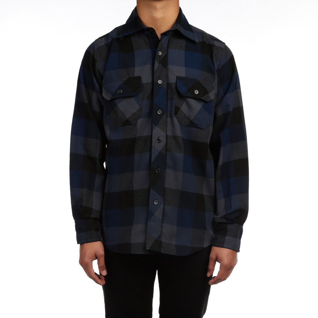 Triveni Flannel Shirt - Navy/Charcoal