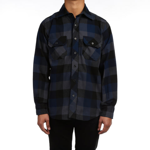 Triveni Flannel Shirt - Navy/Charcoal