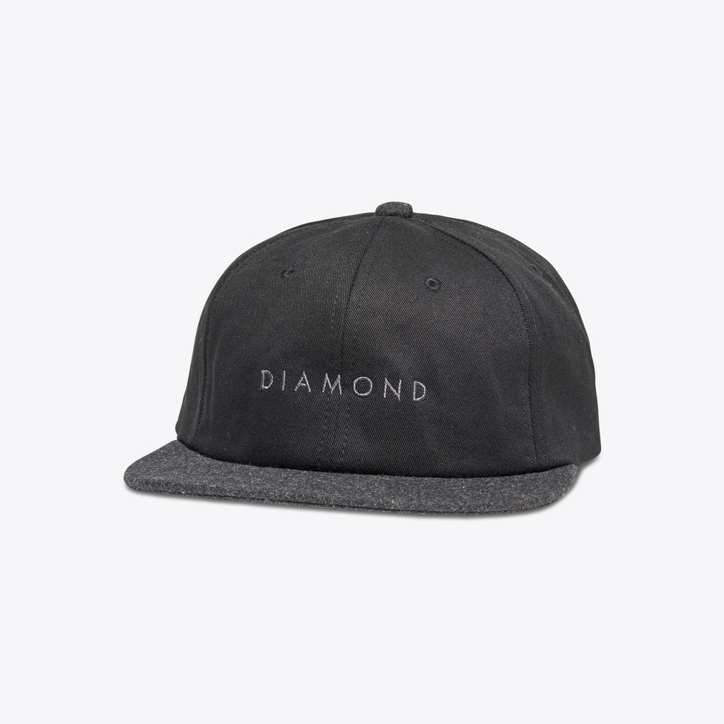 Diamond Leeway Snapback - Black