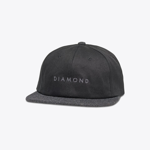 Diamond Leeway Snapback - Black