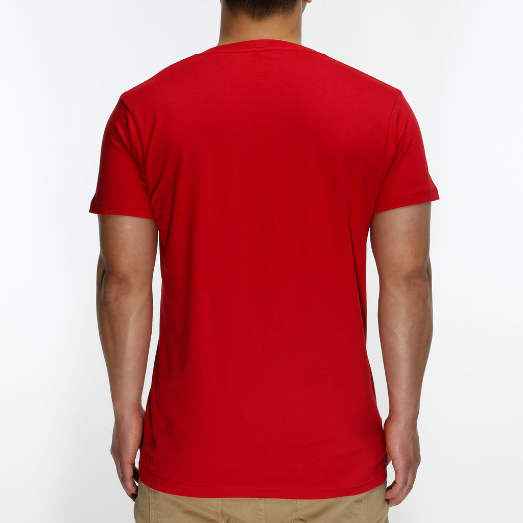New Star Ultra Soft S/S V-Neck Tee - Red