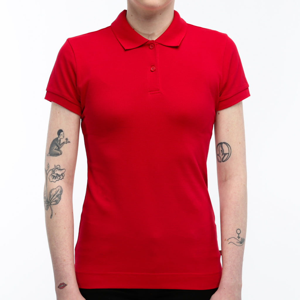 Dickies Womens Short Sleeve Polo - Red