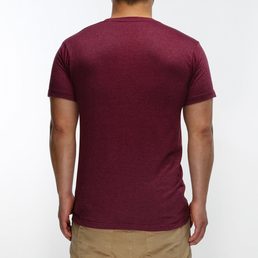 New Star Ultra Soft S/S Crew Tee - Burgundy Heather