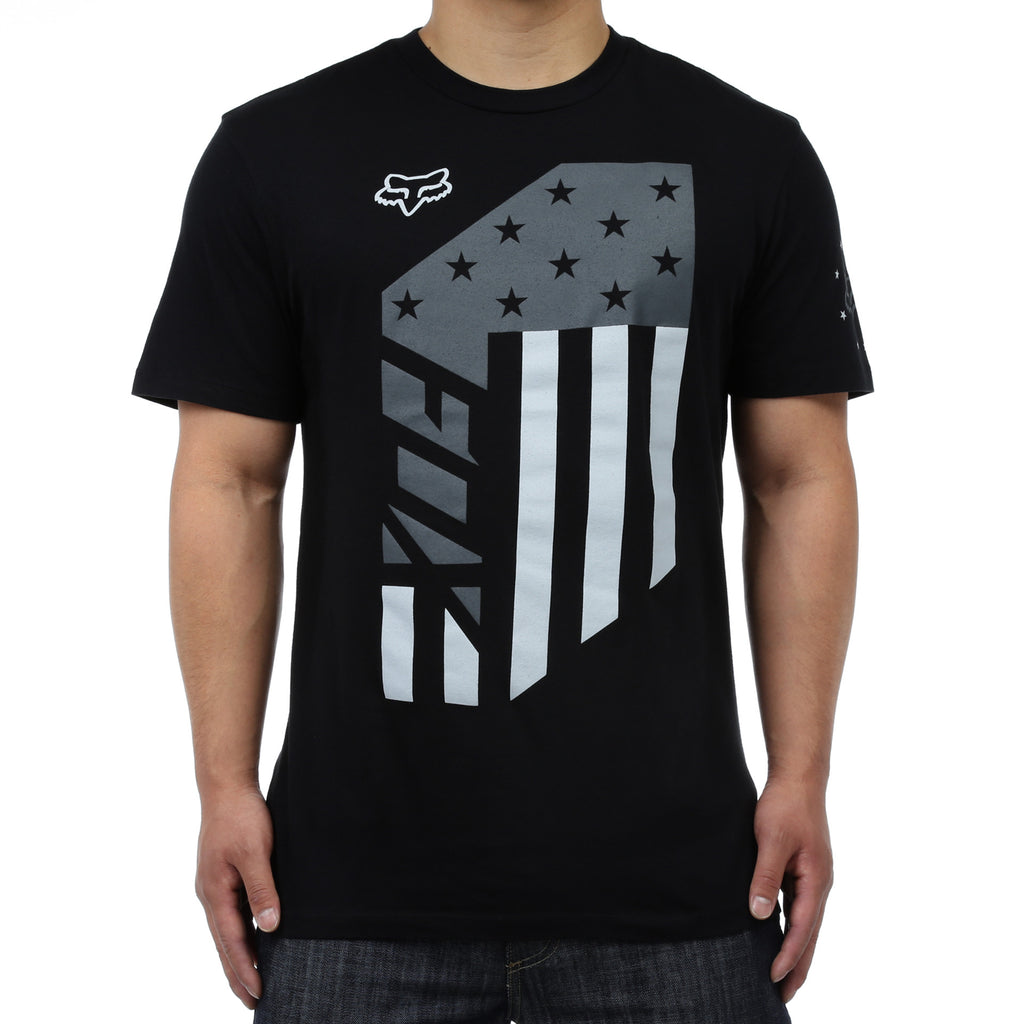 Fox Red, White and True S/S Tee - Black