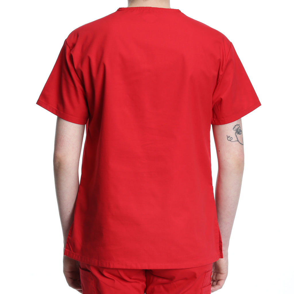 Dickies Women's Two Pocket V-Neck Scrub Top - Red