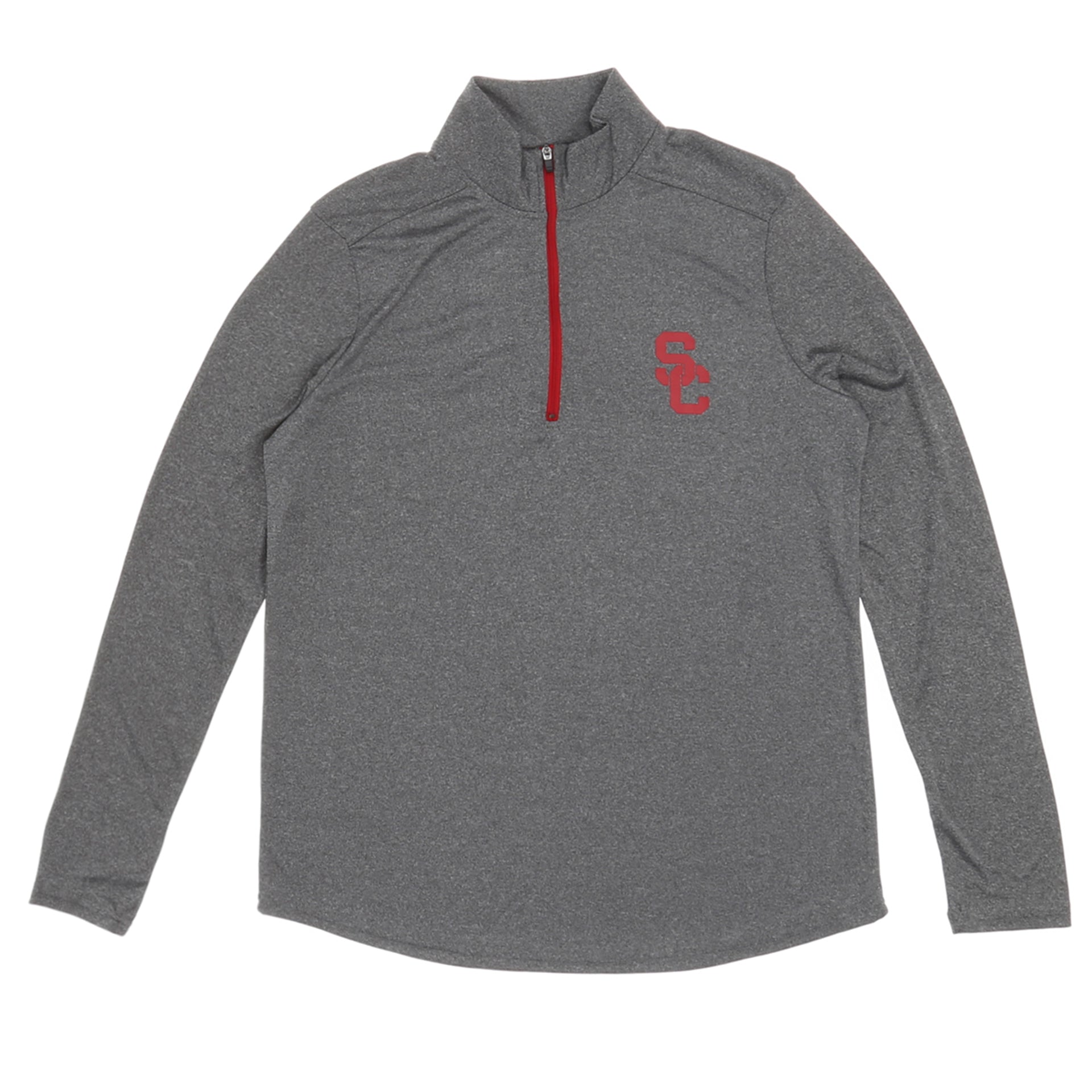 USC Trojans Women's Rockland Quarter Zip Shirt Charcoal New Star