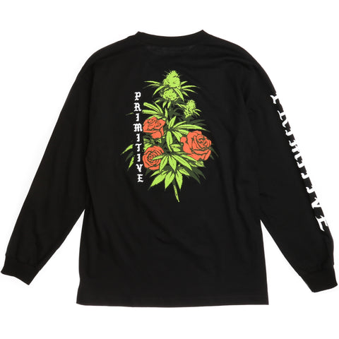 Primitive Rosebud L/S Tee - Black
