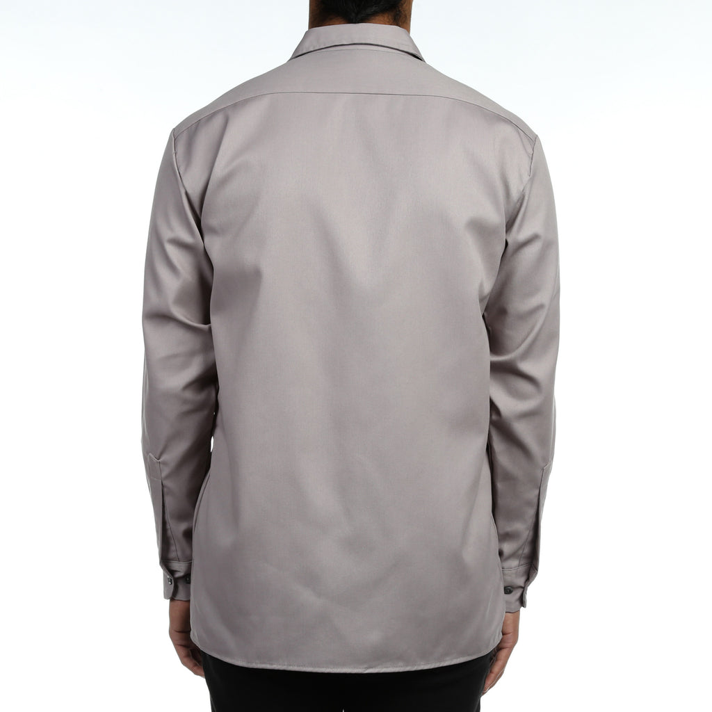 Dickies Mens L/S Work Shirt - Silver