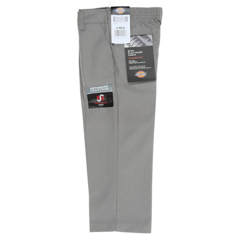 Dickies Boys' Flat Front Pant (4-7) - Silver