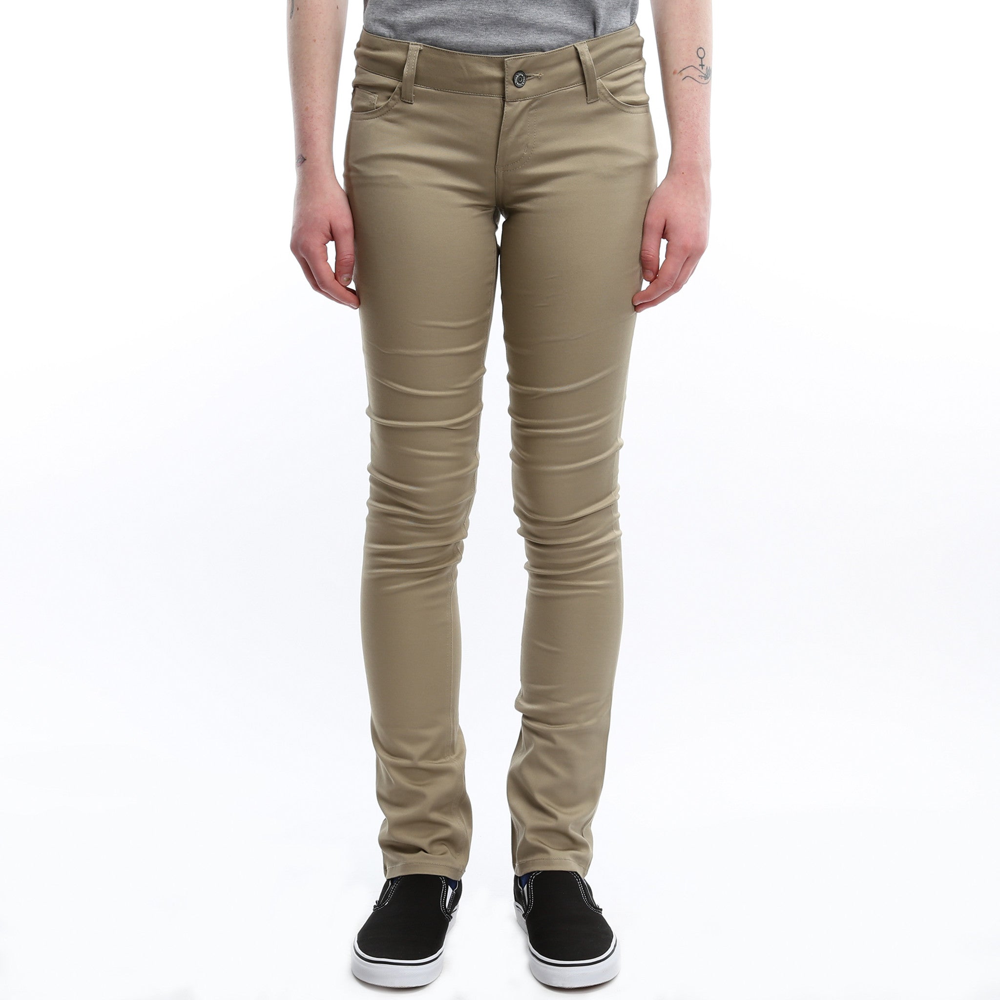 Derbeville test Airing Condition Dickies Womens 5-Pocket Classic Skinny Pant - Khaki - New Star