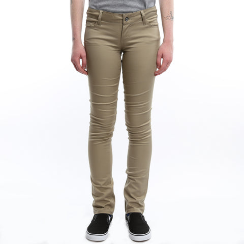 Dickies Womens 5-Pocket Classic Skinny Pant - Khaki