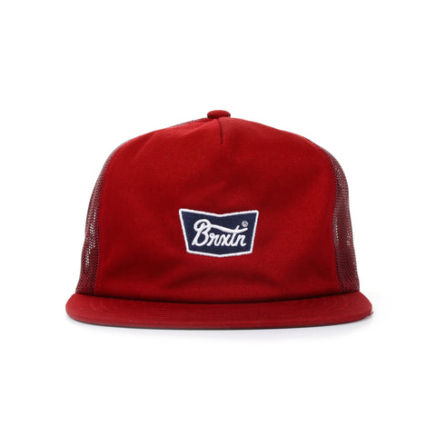 Brixton Stith Mesh Cap - Burgundy