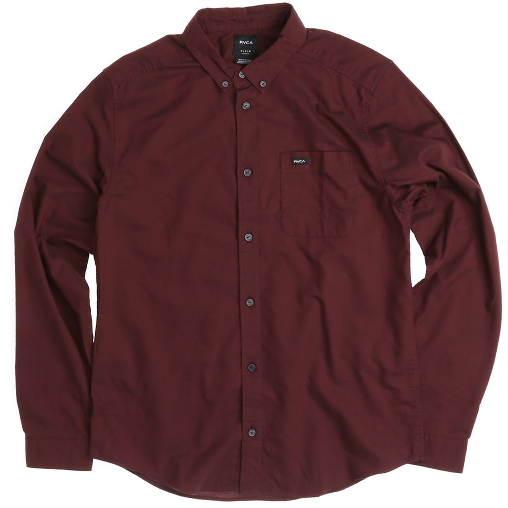 RVCA That'll Do L/S Oxford - Tawny Port