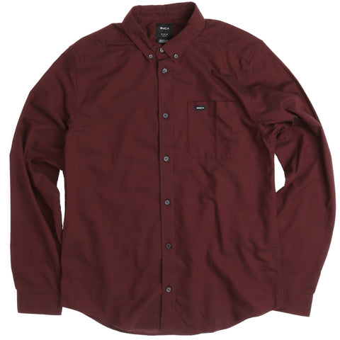 RVCA That'll Do L/S Oxford - Tawny Port