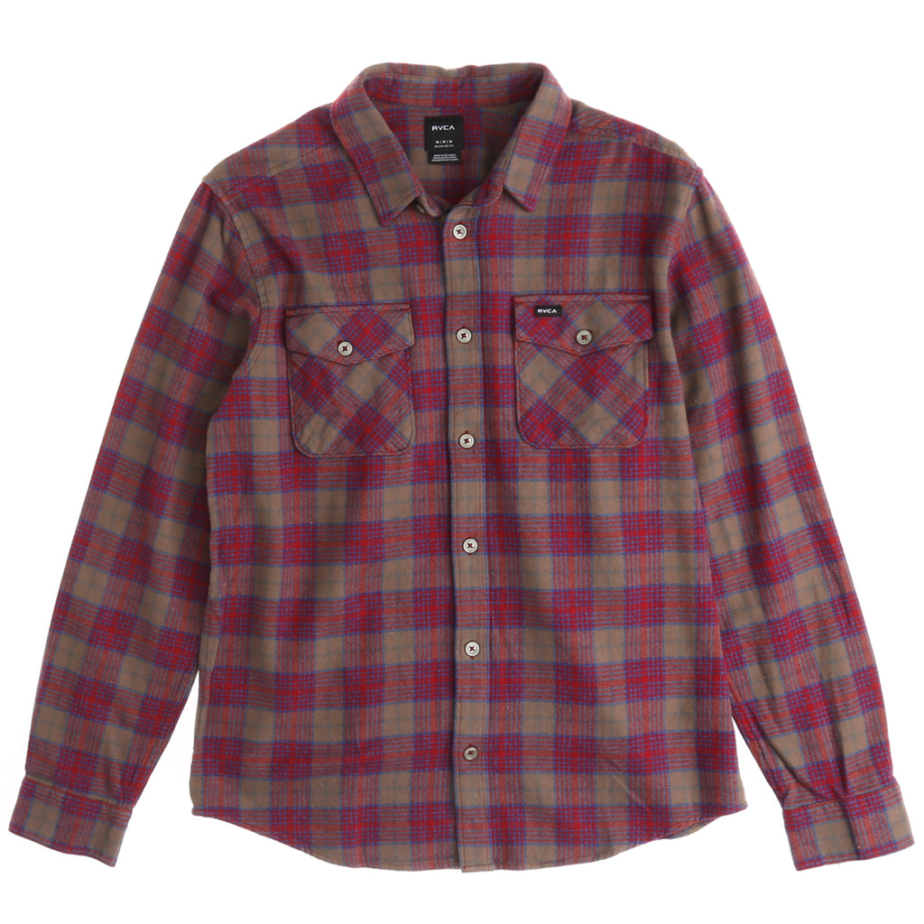 RVCA That'll Work Flannel Long Sleeve - Red