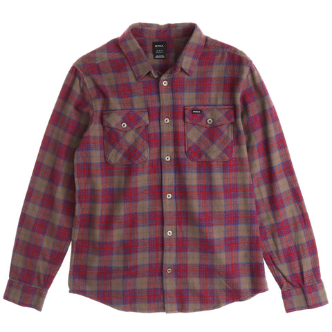 RVCA That'll Work Flannel Long Sleeve - Red