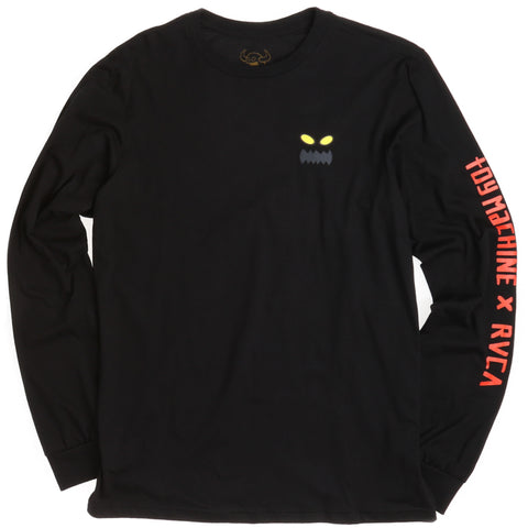 RVCA x Toy Machine Long Sleeve T-Shirt - Black