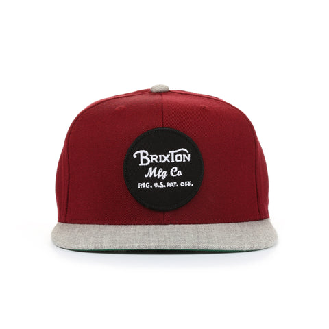 Brixton Wheeler Snapback - Burgundy