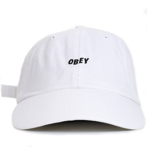 Obey Jumble Bar II 6 Panel Hat - White
