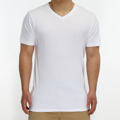 New Star Ultra Soft S/S V-Neck Tee - White
