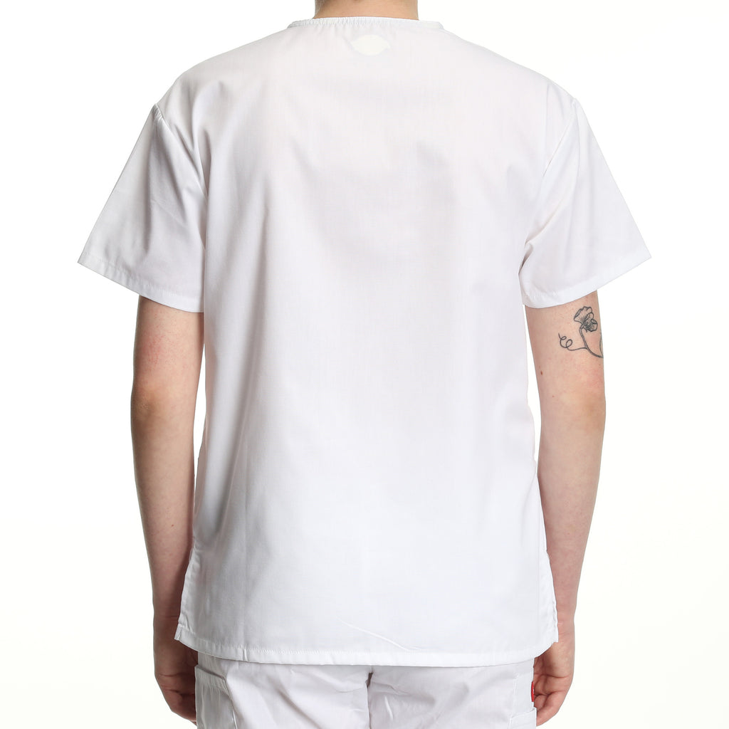 Dickies Women's Two Pocket V-Neck Scrub Top - White
